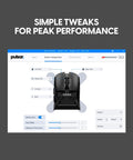 X2F Mini Fingertip Wireless Gaming Mouse Ultra Lightweight Low Latency Sensor settings screen showing button assignments.