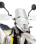 Front view of Husqvarna 701 with New Generation Windshield For Husqvarna 701 Clear 9867W 3mm Methacrylate Shield.