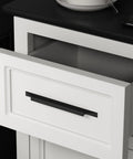 10 Pack Black Cabinet Handles 6-1/4 Inch Long Modern Drawer Pulls on white cabinet