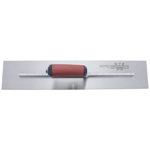 High Carbon Steel Finishing Trowel 4 By 20 Inch Pro Grade Workhorse For Concrete Masonry Drywall With DuraSoft Handle And Lightweight Xtralite Mounting Made In The USA