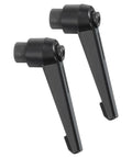 Two Pack M8 Adjustable Knob Handles With Female Thread Push Button Ratchet Quick Release Locking Rotating Bolt Black Alloy Steel