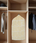 Slick Over Door Hanging Pocket Storage Organizer With Heavy Duty Steel Hooks For Closet Wardrobe Shoes Socks Sundries Space Saving Home Organization Top Tier Quality Craftsmanship displayed in closet with grey jacket.