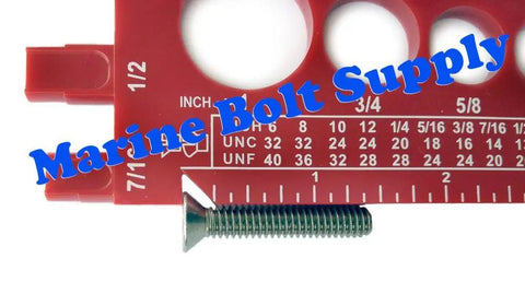 Marine-Grade Nut Bolt And Screw Gauge For Standard And Metric Sizes Coarse And Fine Diameters Length And Thread Pitch Blue Go-To Gauge