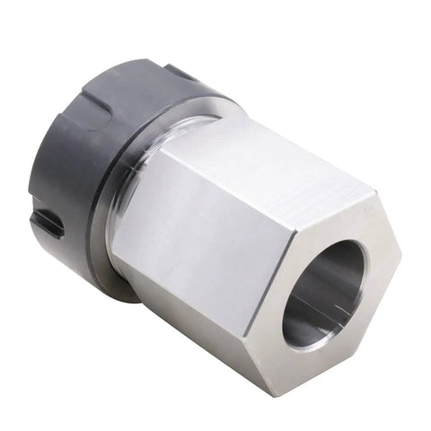 Hexagon block from two piece ER-32 collet block set with square and hex workholding blocks for milling, drilling and precision machining.