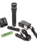 TAC 410XL Polymer Tactical Flashlight With Rechargeable Battery Xtreme Lumens Cree LED 6.25 Inch Black High Output Long Throw Beam