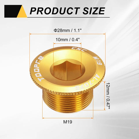 Gold M19 Aluminum Alloy Bicycle Crank Fixing Bolts Set For Chainring Arm And Crankset Screws Mountain Bike Replacement Hardware