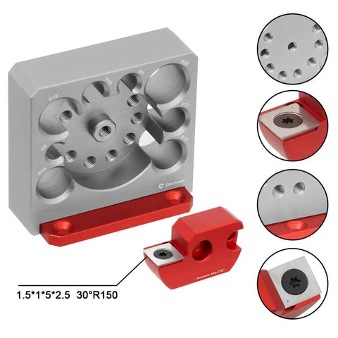 Adjustable Dowel Maker Jig for Drill Milling 8 To 20 Mm Holes, Aluminum Alloy Woodworking Tool With Carbide Blade details
