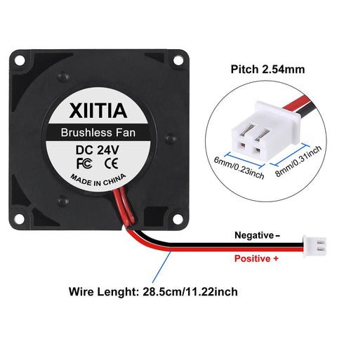 Top Shelf 6 Pack 4010 Blower Fan Dc 24v Turbo Cooling Module 40 By 40 By 10 Mm With Two Pin Lead For 3D Printer Hotend And Nozzle Swaps Smooth Airflow Design No Sweat Swap For Any Maker Setup