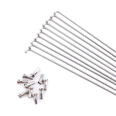 10 Pcs 245mm To 305mm 14G Stainless Steel Bicycle Spokes And Nipples For Mountain Road And Electric Bikes 700C Wheels