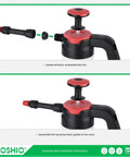 0.4 Gallon Garden Pump Sprayer Portable Hand Pump Pressure Sprayer With Adjustable Nozzle and Trigger Lock assembly