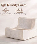 High-density foam structure of Faux Fur Memory Foam Bean Bag Chair With Filler, Ultra Soft Chill Fireside Lazy Sofa displayed for comfort.