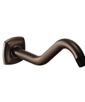 Curved Shower Arm With Wall Flange In Oil Rubbed Bronze Finish For Easy Install And Long Lasting Performance Premium Replacement Part
