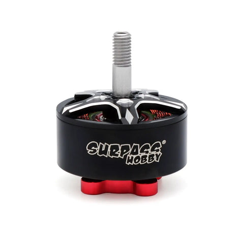 S2810 980KV Brushless RC Motor for FPV Racing Drones with 5mm Shaft, black with red base and visible copper coils