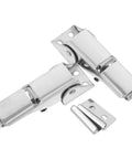 Dope Stainless Steel Toggle Latch Set For Tough Boxes, Heavy Duty Vibration Resistant Draw Clasp Hardware visible with polished surface.