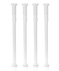Four Pack Adjustable Telescoping Window Security Bars Extends From 17 To 27 Inches With Steel Tubes And Rubber End Caps