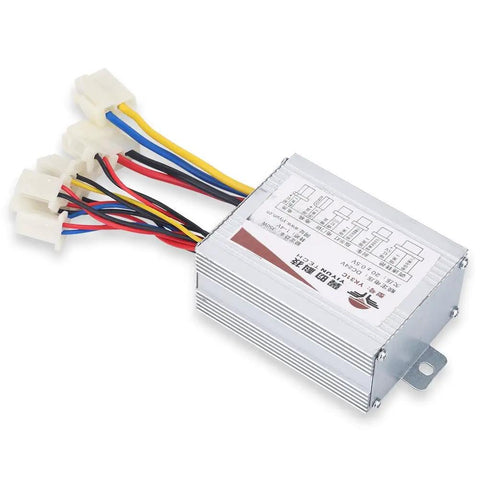 Heavy Duty 24V 350W Brushed Motor Controller Box for Electric Bikes and Scooters with Aluminum Heat Dissipation Shell Variable Throttle Speed Controller for Ebikes Built to Beat the Heat and Keep Your Ride Rolling