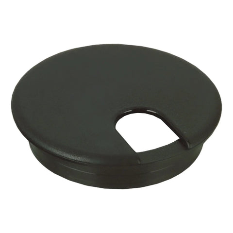 5 Pack Black Round Desk Cable Grommets 3 Inch 76mm Two Piece ABS Plastic Hole Cover for Computer Desk