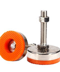 Heavy Duty 4 Pack Leveling Feet 3.9 Inch With PVC Antislip Base Pads And Carbon Steel Screws, Adjustable Height And Angle For Uneven Floors, Ideal For Mechanical Equipment, Assembly Lines, Shelves, And Work Tables.