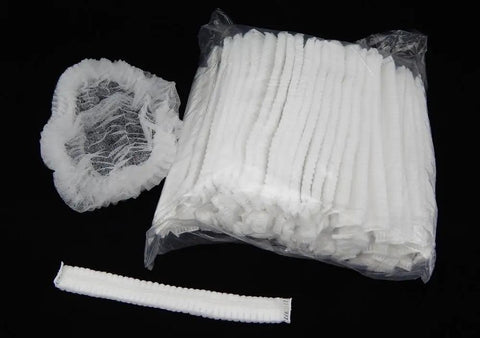 Disposable Bouffant Hair Caps 21 Inch Head Cover Net For Salon Or Spray Tan Breathable Nonwoven Fabric With Elastic Band Soft Fit