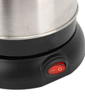 Multi Purpose Electric Coffee Pot Kettle 600 Milliliter With Even Heating For Coffee Tea And Milk 5 To 6 Cup Capacity Stainless Steel base