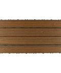 UltraShield Naturale Quick Deck Outdoor Composite Tile 2 Ft By 1 Ft Peruvian Teak, top view of single tile