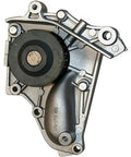 Top Tier Engine Water Pump For Toyota Camry 1992 To 2001 Fits 2.2L L4 And 3.0L V6 Configurations showing silver cast casing and black pulley.
