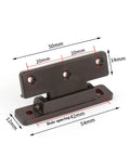 Front view of Hidden Flat Loaded Spring Hinge With No Slam Soft Close Damper For Wardrobe Cupboard Cabinet Doors, showing dimensions.