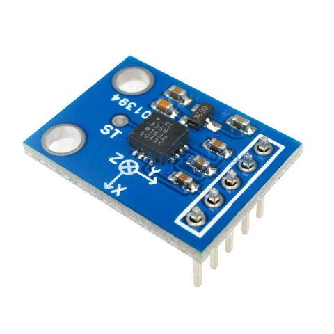 3 Axis Accelerometer Module GY-61 ADXL335 With Analog Output 3 To 5V, blue PCB motion sensor board with pins