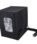 Fireproof 3D Printer Enclosure Kit With Temperature Control And LED Light for Lab P1 X1 A1 Series Ender 3 V3, black exterior, vent on side.