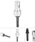 Earth Auger Drill Adapter With Round Shank For Electric To Earth Auger Connector, Durable Metal Construction Pro Grade Tool