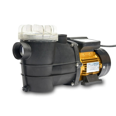 No Nonsense 0.75 HP High Flow Pond And Pool Pump For Above Ground Pools Self Priming With Strainer Basket 2400 GPH side view