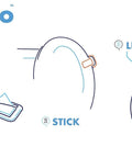 Installation instructions for Toilet Seat Handle 2 Pack White Lift More Mess Less Easy Install With Thick 3M Adhesive Curved Bottom Made From Recycled Ocean Plastic Premium Feel Bathroom Accessory