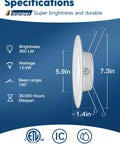 Five To Six Inch LED Recessed Downlight With Baffle Trim Dimmable 12.5W Equal 100W 3000K Warm White 950 Lumen Damp Rated Retrofit Install
