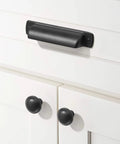 Matte Black 3 Inch Hole Center Cup Pulls For Cabinets And Drawers, 10 Pack Kitchen Cabinet Handles And Drawer Knobs