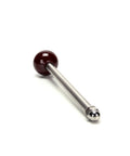 Model Z012694 Handle And Ball Knob Assembly for commercial food service equipment replacement part, steel rod with red ball knob.