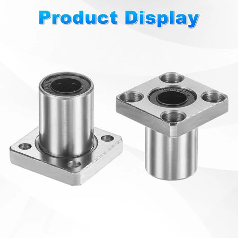 Rock Solid LMK10UU Linear Ball Bearings 10mm Bore 19mm OD in dual side sealed design, displayed from different angles.