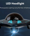 Pro Grade Underwater Drone with Bionic Manta Ray Design featuring LED headlight for surface navigation at night.