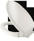 Traditional SoftClose Elongated Toilet Seat And Lid With Slow Close Action Sedona Beige High-Gloss Polypropylene side view