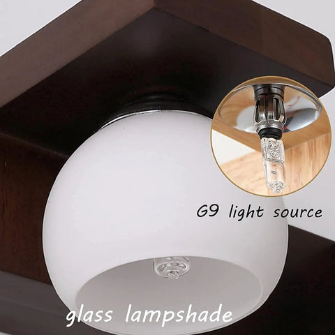 Lit Bath Wall Light With Three Flame Glass Lampshade G9 Cabinet Chandeliers showing G9 light source and glass lampshade.