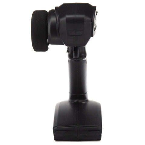 Side view of SLT3 3 Channel 2 4 GHz RC Radio Transmitter Only With Adjustable Steering Trim Throttle Limits And Steering Rate
