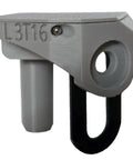 Hella Tough Steel Core Left Replacement Hinge For 6X5 Resin Shed Door Slide Lid Heavy Duty Upgraded Metal Reinforced 3T16 close-up view.