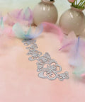 Butterfly String Dies For Card Making And Scrapbooking Dope Hollow Frame Metal Dies on pink background with feathers