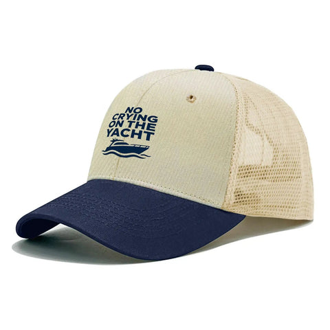 Yacht Vibe Womens Adjustable Sport Trucker Hat With Low Profile Fit Six Vent Eyelets Lightweight Breathable Comfort Distressed Look