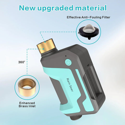 WiFi Sprinkler Timer With 1666 Feet RF Gateway For Garden And Lawn, Brass Inlet Hose Timer, anti-fouling filter product view.