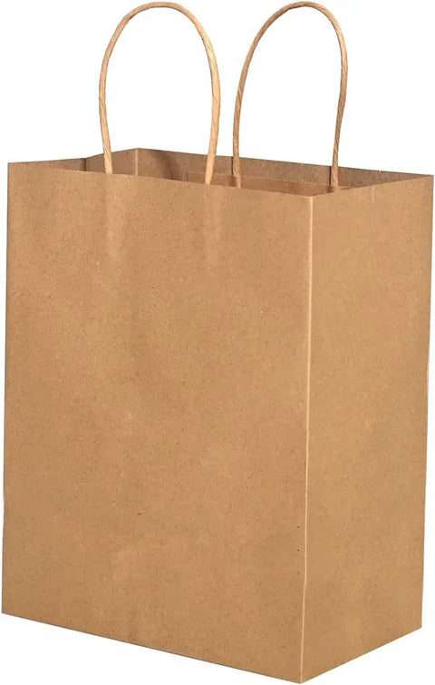 Sturdy Brown Paper Bags With Handles Set Of 88 For Party Favors And Gift Exchanges 5 By 13 Inches Value Pack Eco Friendly Durable Goody Bags