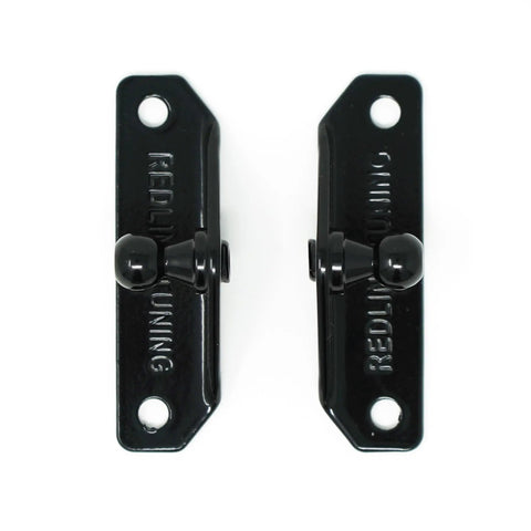 Heavy Duty 10mm Ball Stud Mounting Brackets Pack Of Four Built Tough As Nails With A Slick Black Powder Coat, side view.