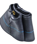 4.80/4.00-8 Inner Tube With Bent Valve Stem folded, heavy duty black rubber, designed for lawn mowers, wheelbarrows, and garden carts