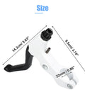 Universal 22mm Aluminum Alloy Bicycle Brake Lever Set For Road And Mountain Bikes, showing size dimensions