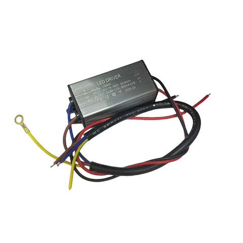 Heavy Duty 100W LED Driver Delivering Badass Durability And Hella Reliable IP66 Waterproof Protection For Outdoor And Industrial Lighting Rigs Pushing Smooth 600mA Constant Current For Flawless SMD LED Hookups with multicolored wires.