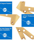 Rotatable 360 Degree Door Hinges for Doors Cabinets and Windows Heavy Duty Stainless Steel Hidden Pivot Hinges 4 Pack